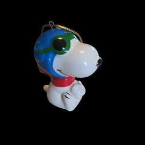 RARE VINTAGE 1966 JAPAN PEANUTS SNOOPY PILOT FLYING ACE 2.5" ORNAMENT UFS INC.
